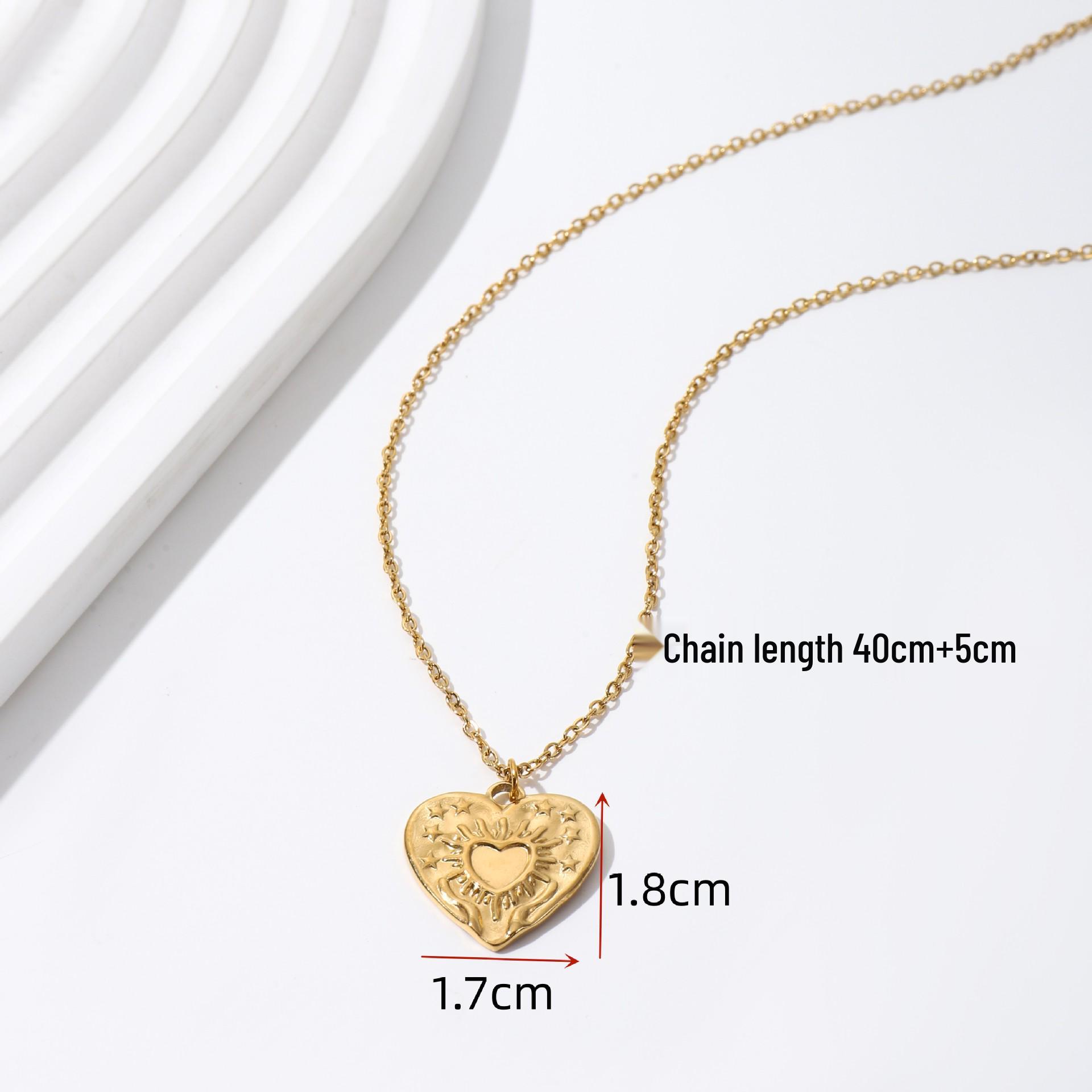 Elegant Titanium Steel Heart Necklace for Women - Retro, Simple, Versatile Choker Chain