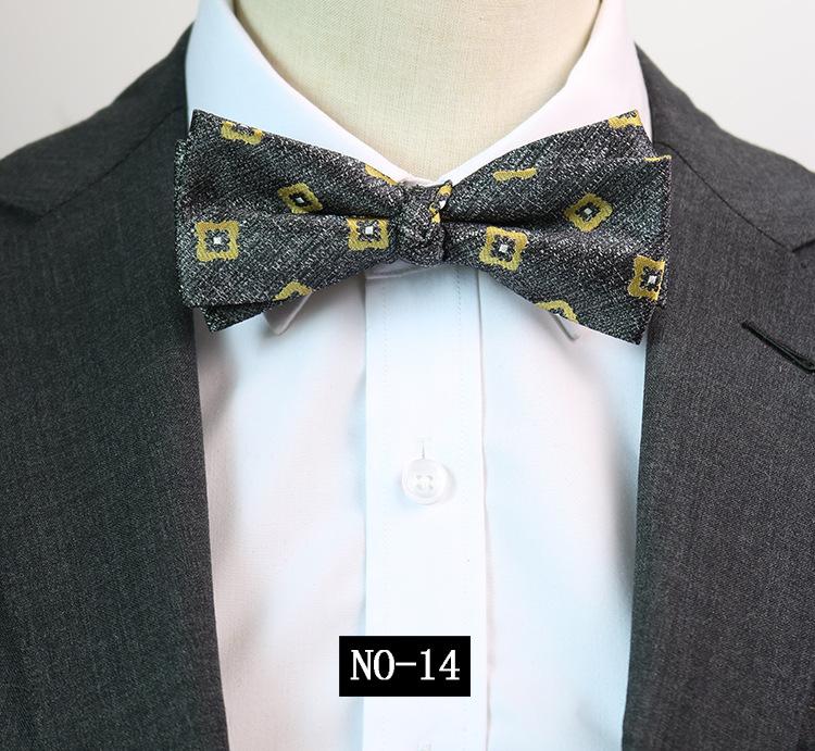 Pattern Bow Tie Men'S Banquet Business Wedding Groom Best Man Gentleman'S Dress Studio Burgundy Navy Bow