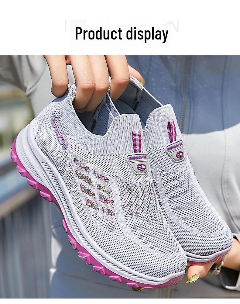 Women's Breathable Soft Sole Spring Walking Shoes for Middle-Aged and Older Adults