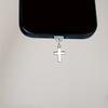 Cross Mobile Phone Dust Plug Alloy Pendant Black and White DIY Pendant Accessories