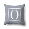 Polyester Pillow Case Gray Base Literary Home Car Decoration 26 English Letter Cushion Car Cushion Cover
