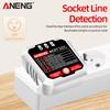 Aneng Çıkış Test Cihazı 250 V Hızlı Algılama Soket Test Cihazı Priz Dedektörü Kaçak Fiş Polaritesi