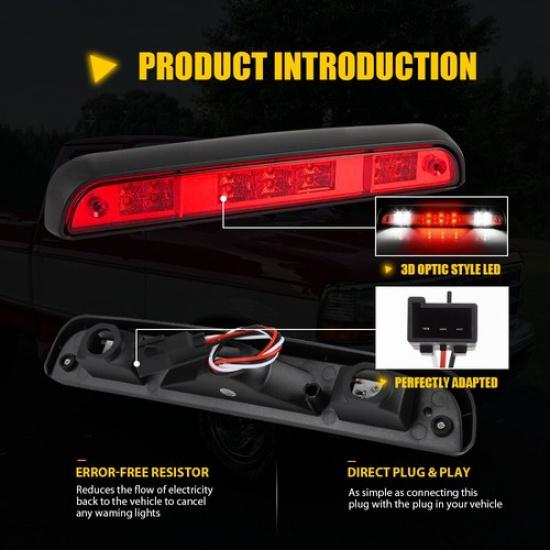 For 1992-97 Ford F150 F250 F350 Bronco 3Rd Third Brake Light Cargo Stop Light EK