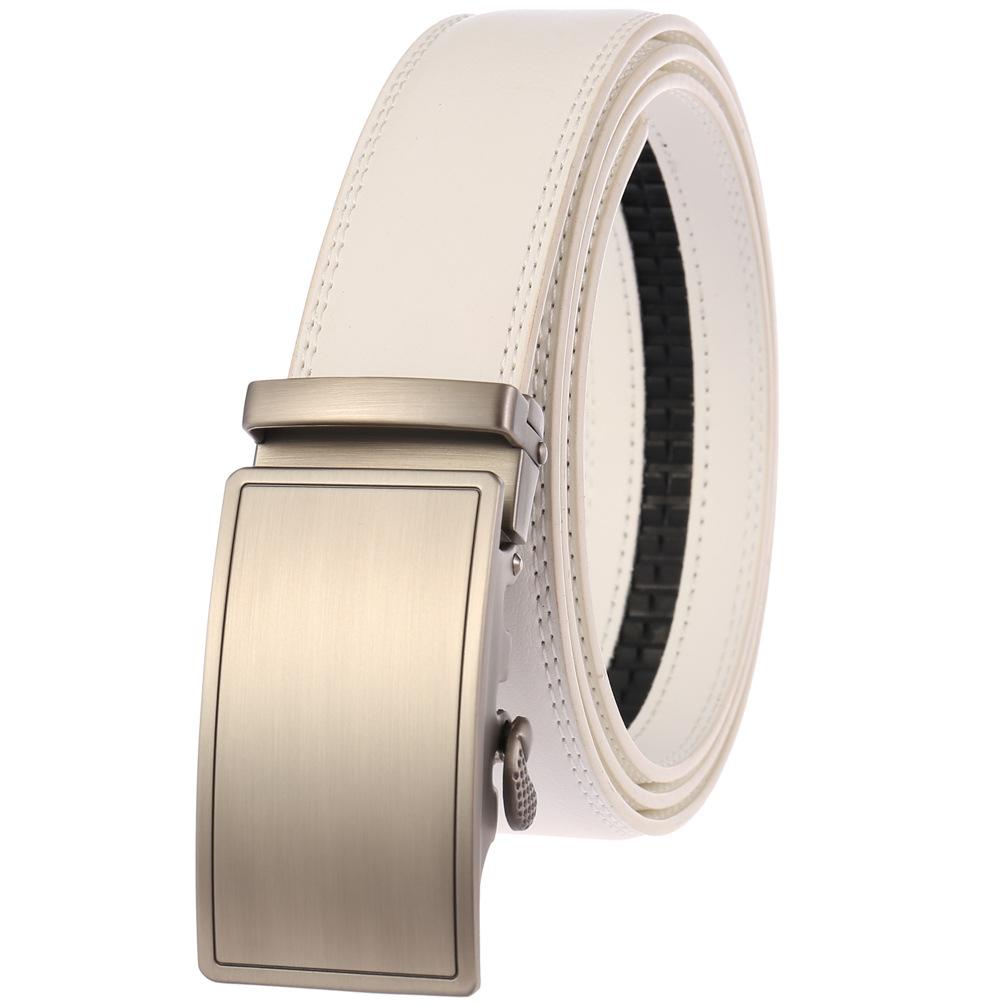 1Pcs Fashion Automatic Buckle Belt, Men'S Belt, Two-Layer Cowhide Ly35-1070-1