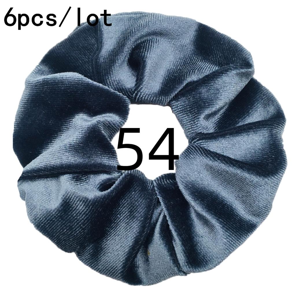 6pc/lot Scrunchies Velvet Scrunchies Hair Accessories For Women Elastic Bands Elegant Ponytail Solid Colors White Black Coffee