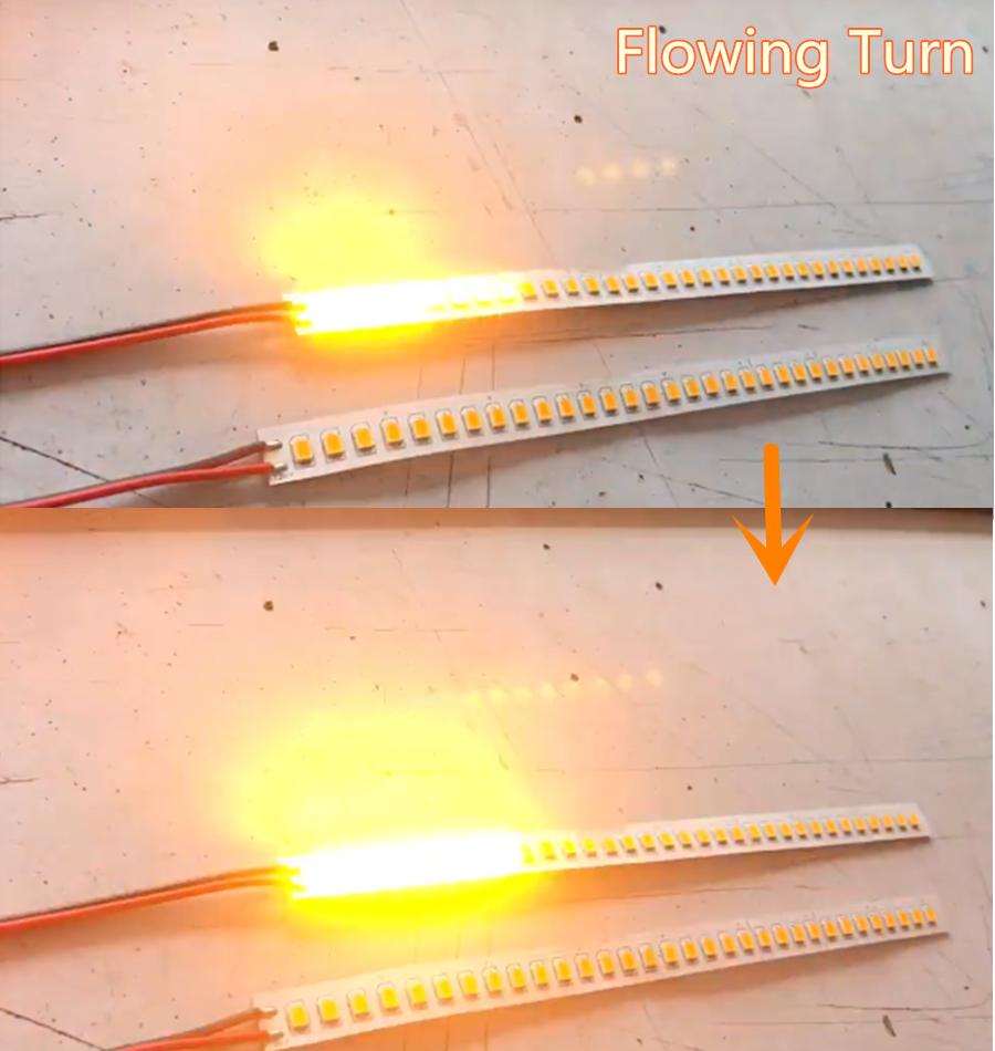 

Rearview mirror streamer light bar (pair)-F2835 yellow light 18cm