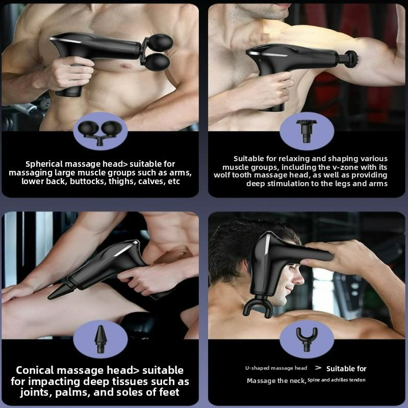 Mini High-frequency Vibration Double Massage Heads Light Weight Massage Gun for Relaxation & Muscle Relief for Stress Relief