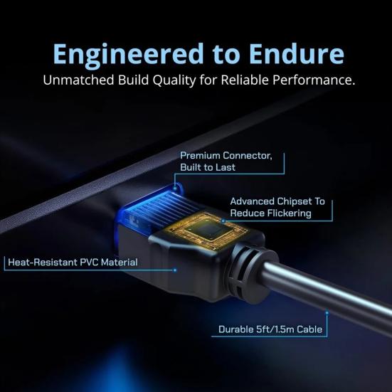 Yousheng 1080P HD-compatible Video Audio Adapter Cable Supporting 4K@30Hz High Clarity TV Display Projector Laptop Convertor Cord Computer Accessories