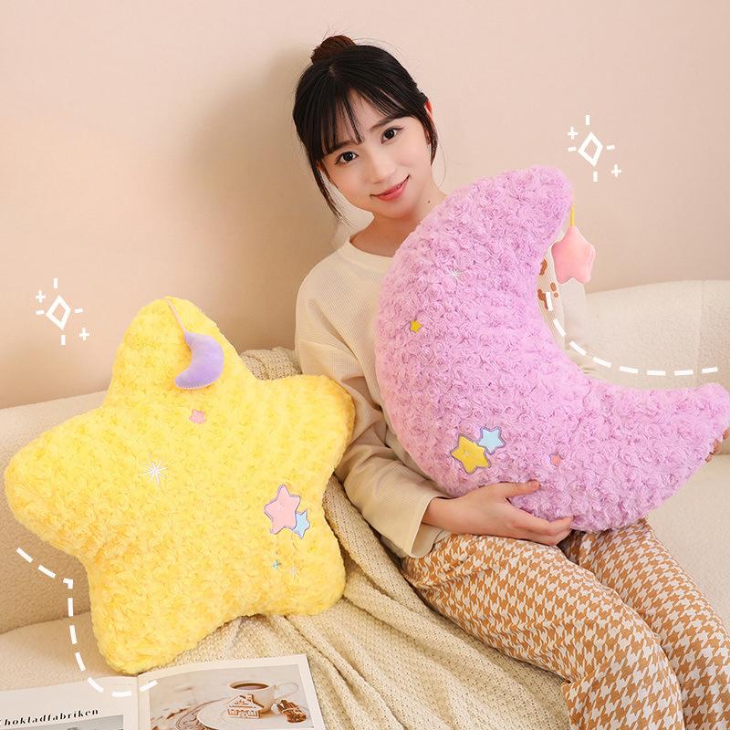 Plush Toy Cute Little Star Pillow Moon Doll Doll Girl Gift Sleeping Rag Doll Girl Pillow