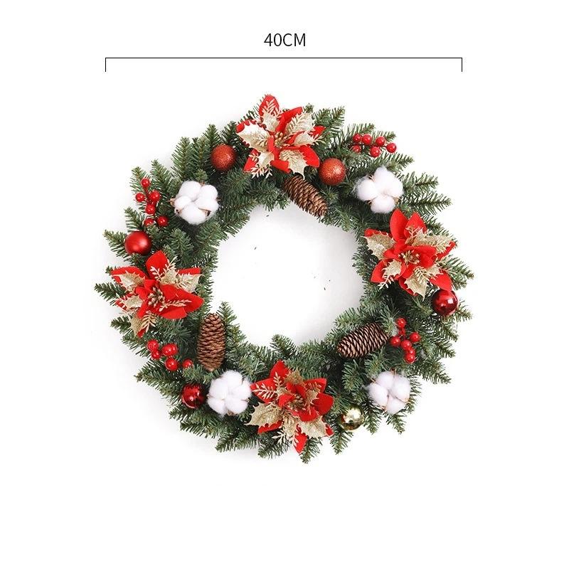 2025 Christmas Wreath Front Door Wreath Lights Vintage Farm Wreath Pine Cones Fall Thanksgiving Xmas Decor