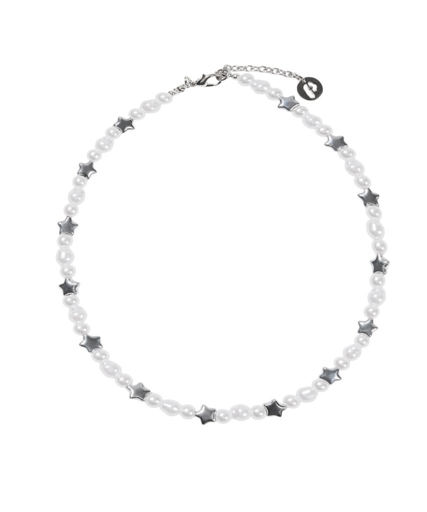 Preppers Club Silver Star Pearl Necklace