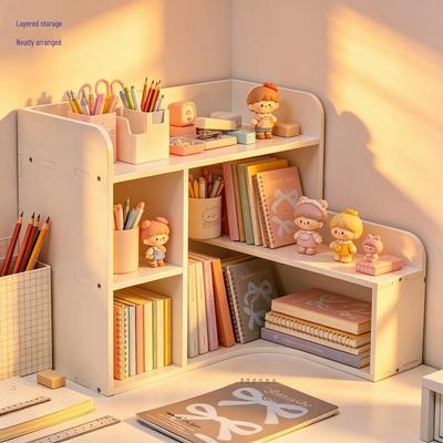 Rangement d'angle pour bureau d'étudiant: Étagère à livres verticale multi-niveaux