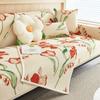 Summer Living Room Flower Print Anti-slip Furniture Protection Ice Silk Funda Sofa Cushion Cover Slipcover
