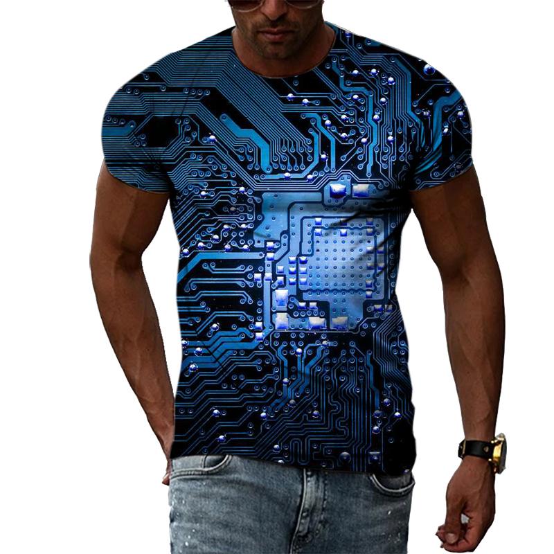 Summer Creative 3D Printed Short Sleeved T-shirt Fashionable Comfortable Soft Breathable Large Loose Mans T-shirt