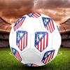 Atletico Madrid Size 5 Soccer Ball, Machine-Stitched PVC, Durable & High Bounce, All Ages Fit, Fan Merchandise, Matches & Outdoor Use.