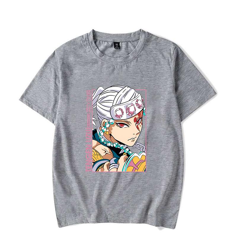 Hot Anime Uzui Tengen Print Hip Hop Short Sleeve Men Women Fashion Summer Cool Casual Outdoor T Shirts Tops