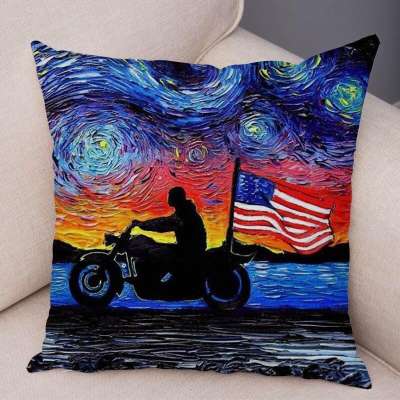 Animal Oil Painting Patterns Throw Pillow Cover With Short Plush Print Living Room Sofa Decoration Cushion Cover Pillow Covers