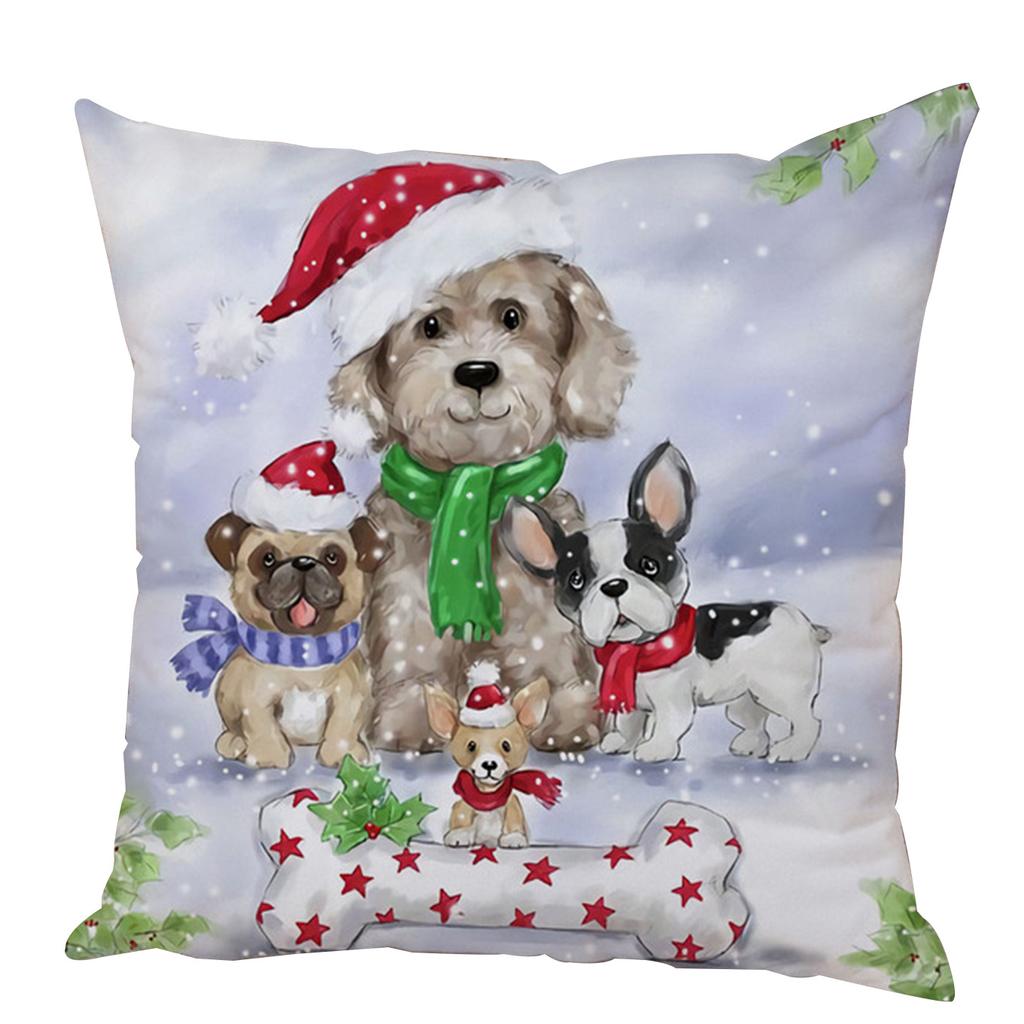 Kissenbezug Weihnachtsmann Kissenbezug Dekoration Niedlicher Cartoon Schneemann Kissenbezug Zuhause Sofa Lendenwirbelstütze Stickerei