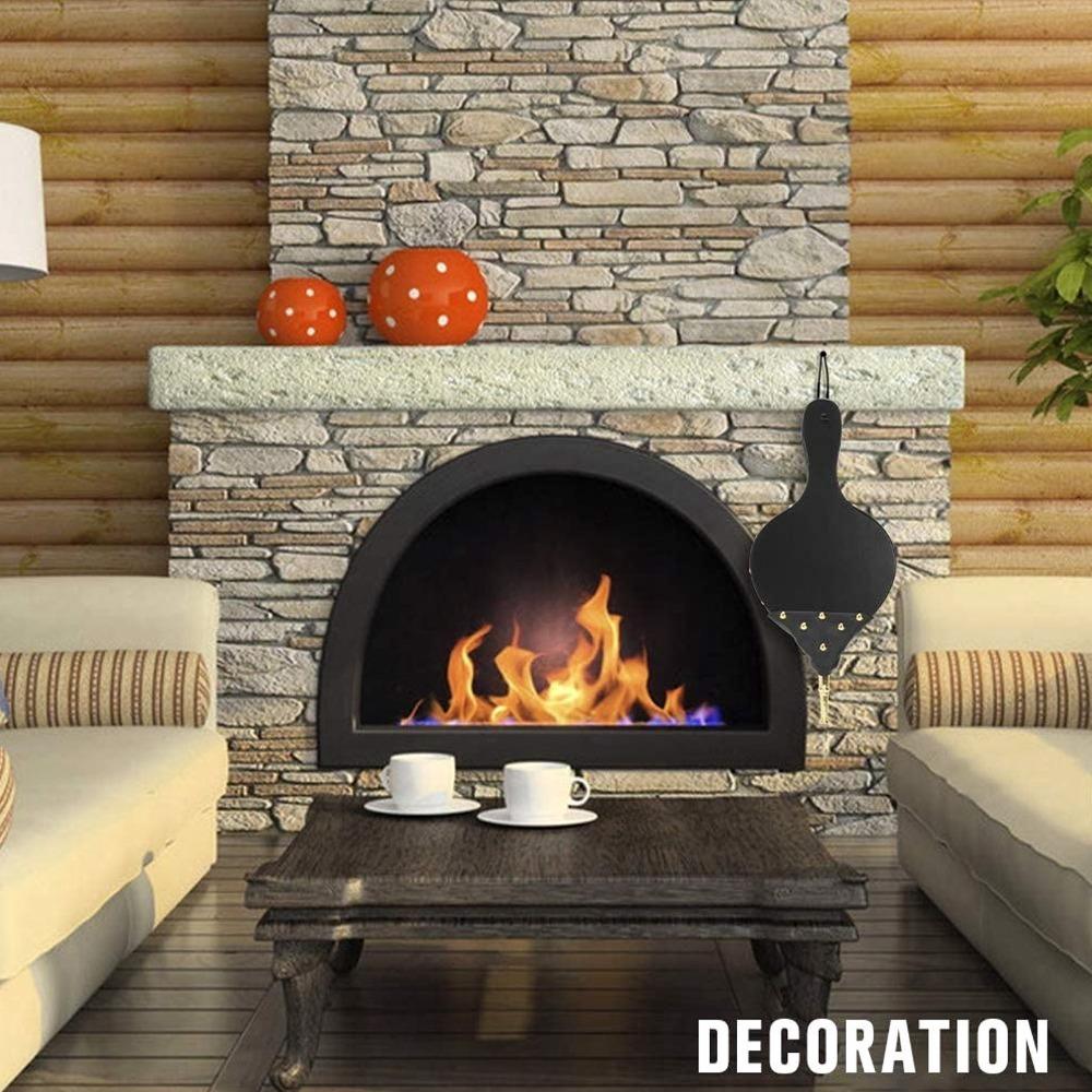 MDF Board Fireplace Bellows Black Brown Fire Pit Fan BBQ Fire Bellows Picnic Grilling Camping чёрный