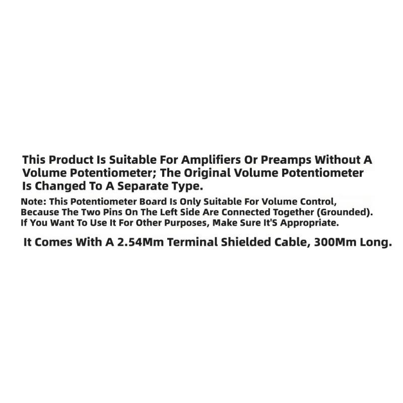 DIY Music Volumes Control Duplex 50K Adapter Board 300mm Shielded Cable Volumes Potentiometer For Power Project