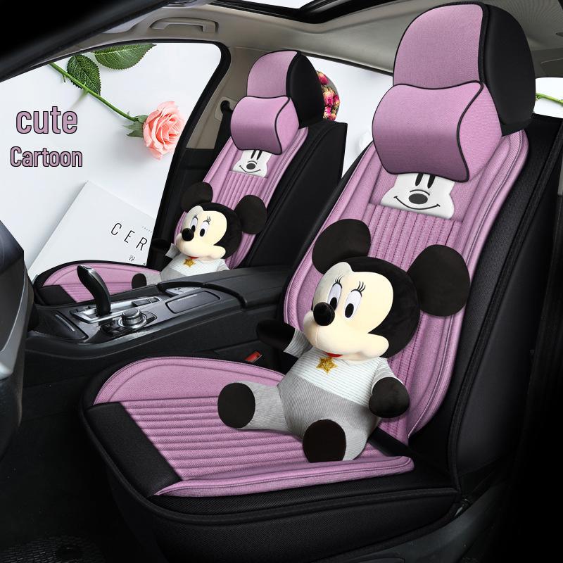 Infiniti QX60/QX30/QX70 Linen Cartoon Car Seat Covers – All-Season, Full Surround Design