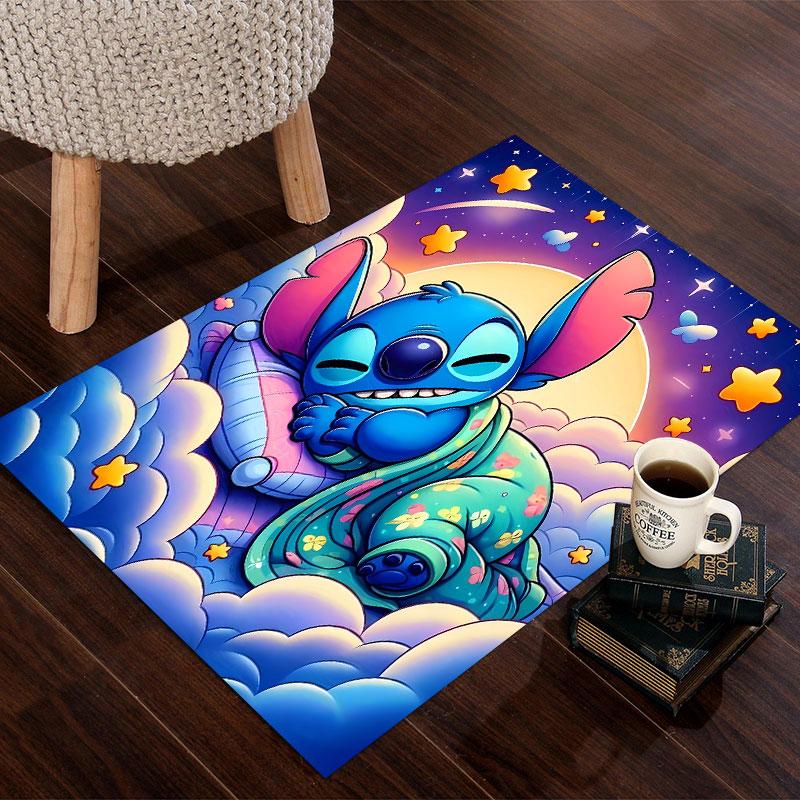 Stitch Cartoon Carpets and Rug 3D Printing Carpet Floor Mat Living Room Bedroom Large Area Soft Carpet-JM012