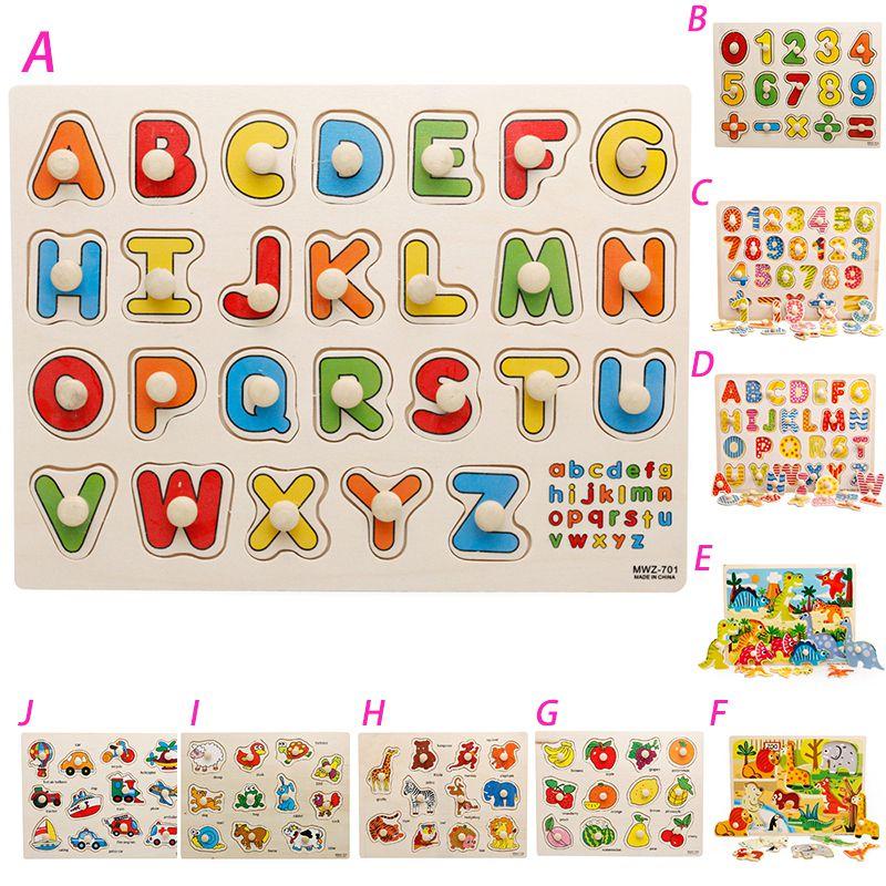 Premium Quality Wooden Animal Letter Puzzle For Early Learning Baby Kids Educational Toys