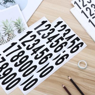 10Sheets Black Label Numbers Stickers Self Adhesive Waterproof Numbers Tags Mailbox Sign School Office Home Decoration DROPSHIP