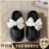 Retro high-end thick-soled 2025 new EVA bag head bow hole shoes women's summer non-slip outer sandals
