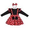 Vestido de Princesa com Bolinhas Vermelhas e Brancas para Halloween Bebê com Bolinhas Foto de Princesa Diversão Tamanho Longo Curto 120cm Meninas, Fantasia, Fantasia Infantil,