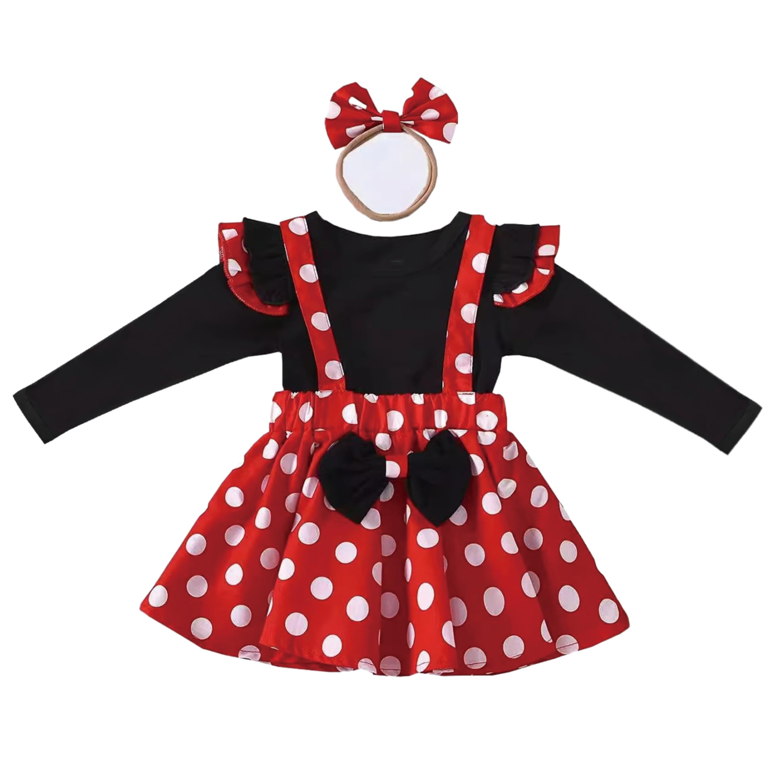 GOKEI Red and White Polka Dot Princess Dress for Girls, Halloween Costume, Kids Costume, Cosplay, Polka Dots, Baby, Princess Costume, Party, Birthday