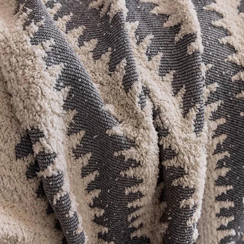 Nordic Soft Sofa Blanket Camping Picnic Mat Strip Travel Throw Blankets with Tassel Knitted Summer Air Conditioning Towel Bed