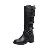 Fashion AIYUQI Women Cowboy Boots 2025 Autumn New Belt Buckle Women Knight Boots British Style Large Size 41 42 43 Women Long Boots