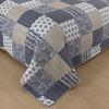 Double-Sided Pure Cotton Plaid Quilt & Pillowcase Set for Double Bed 