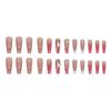 Long ballet gradual change Barbie powder pile diamond butterfly flower manicure ins wind sweet fashion wear nail piece