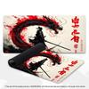 Tapis de Souris Gaming XXL Katana Samurai Anime Japonais Enso Rouge Tapis de Bureau Caoutchouc Antidérapant Tapis de Clavier Tapis de Bureau pour Jeu Tapis de Souris
