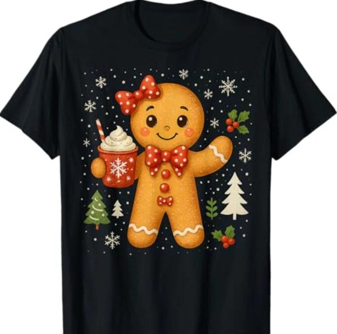 Cute Gingerbread Christmas Snow Xmas Gifts 4XL