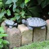 Hand-carved Natural Stone Turtle Figurine for Gardening, Aquariums, and Feng Shui. Cute, Lucky Charm, Gift, Small Animal Ornament (Large)