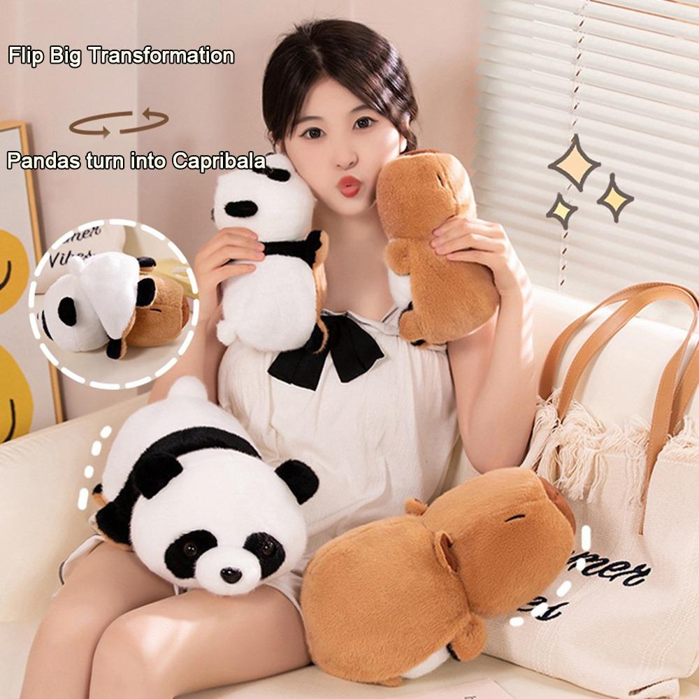 

24/34CM Kapybara Plush Doll PP Cotton Plush Toy Panda Flipped Pufferfish Toys For Genshin Impact L