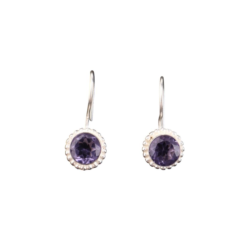 Iolite Gemstone 925 Sterling Silver Jewelry Handmade Drop/Dangle Earrings 0.93" EE-177-10