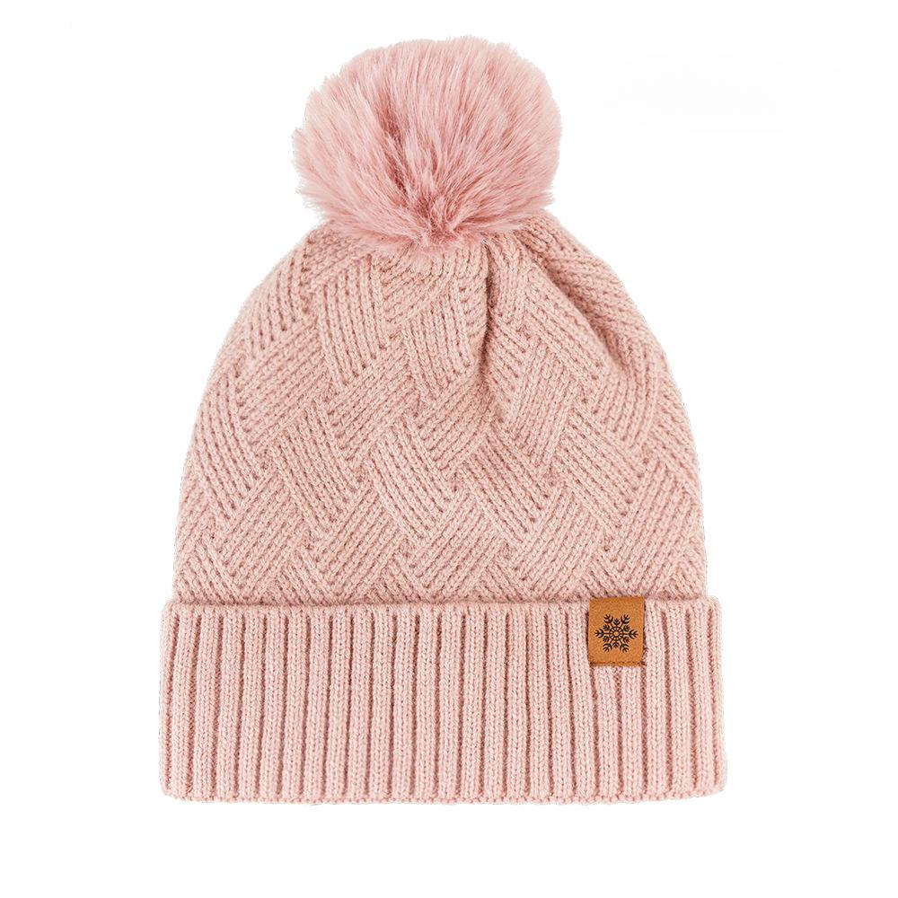Women's Three Sizes To Choose From: Knitted Hat, Scarf, Glove, Women's Autumn and Winter Outdoor Warm Double Layer Knitted Hat