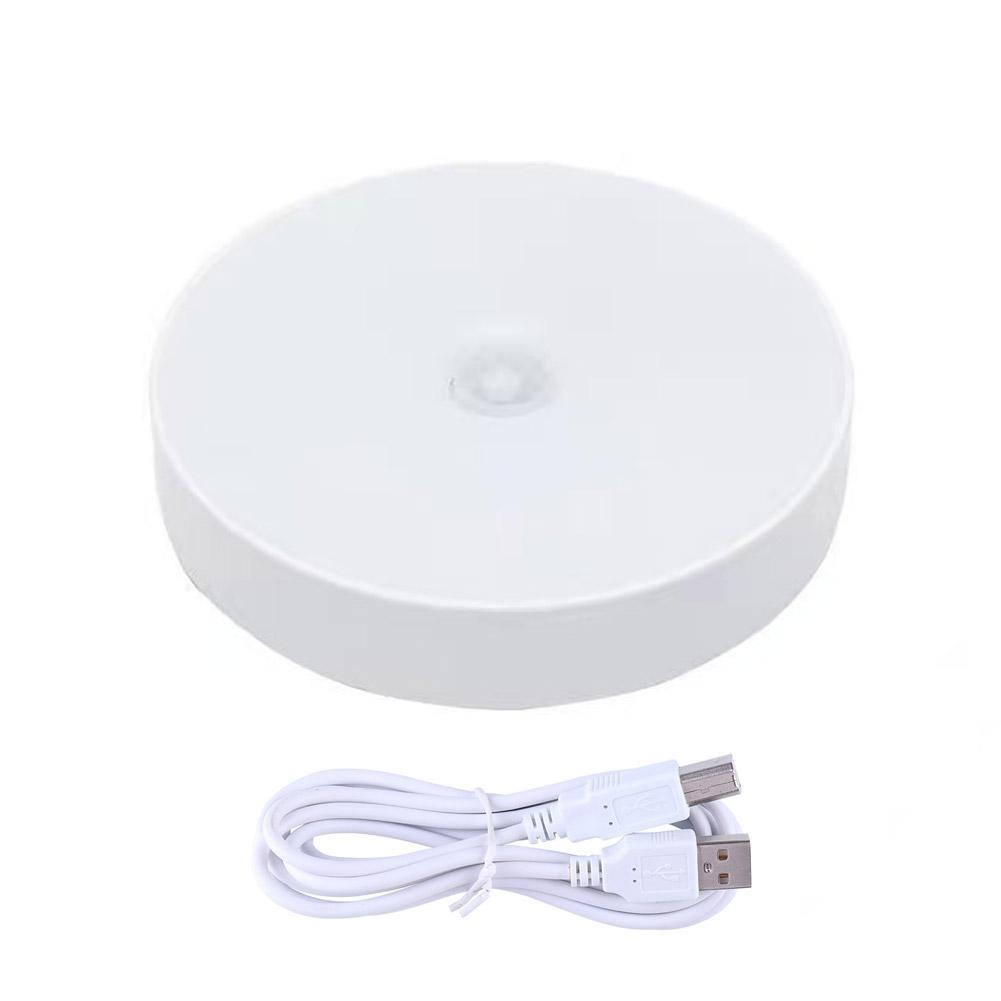 Mini LED Touch Sensor Night Lights USB Rechargeable Kitchen Lamp Portable Round Magnetic Night Light Dimming Wall Base Bedr I4Z1