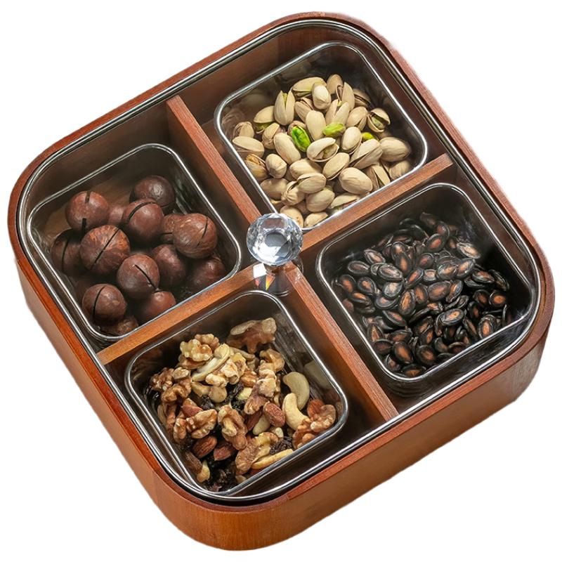 Garnes Chinese Style Wooden Snack & Fruit Tray