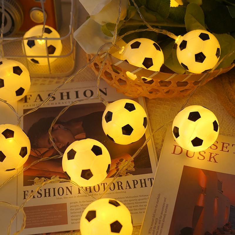 World Cup Football Luminaries Event Theme Decorative Football Shaped String Lights for Celebration And Decoration football 1.5M10LED