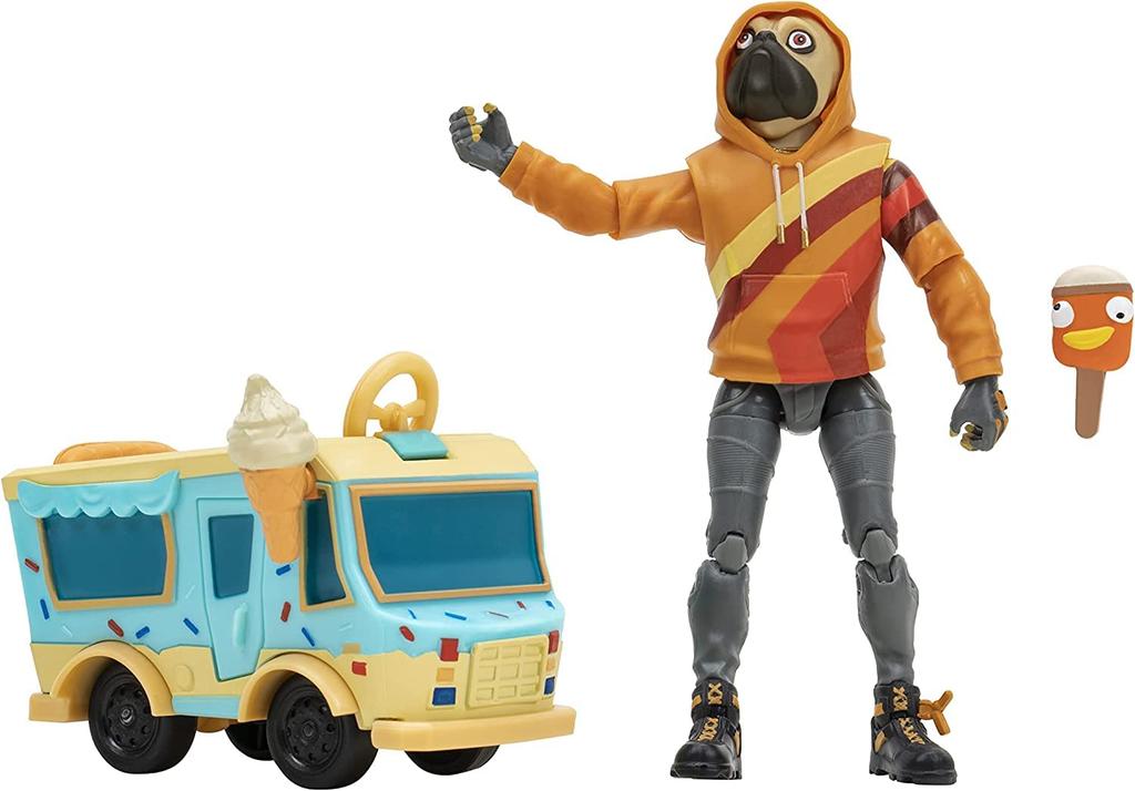 Fortnite Solo Mode Emote Series 1 Doggo + Lil Treat 4-inch Action Figure Brown FNT1062