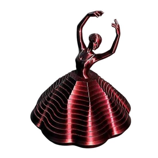

3D Printed Spinning Ballerina Fidget Toy Ballet Spinner Sensory Toy Expanded Whirling Spiral Desk Toy for Adults Teens Stress Relief вино красного