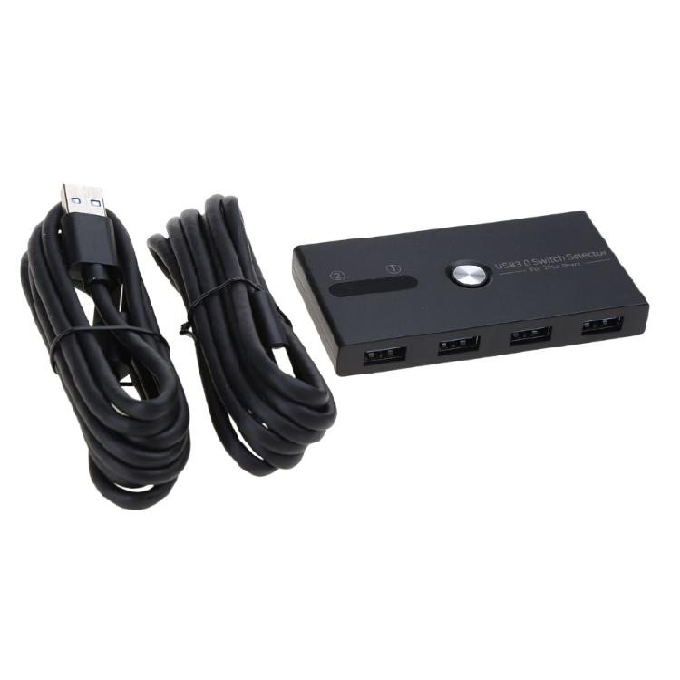 USB 3.0 Переключатель-селектор KVM-переключатель USB-хаб Адаптер 4 порта на выход 2 порта на вход 1