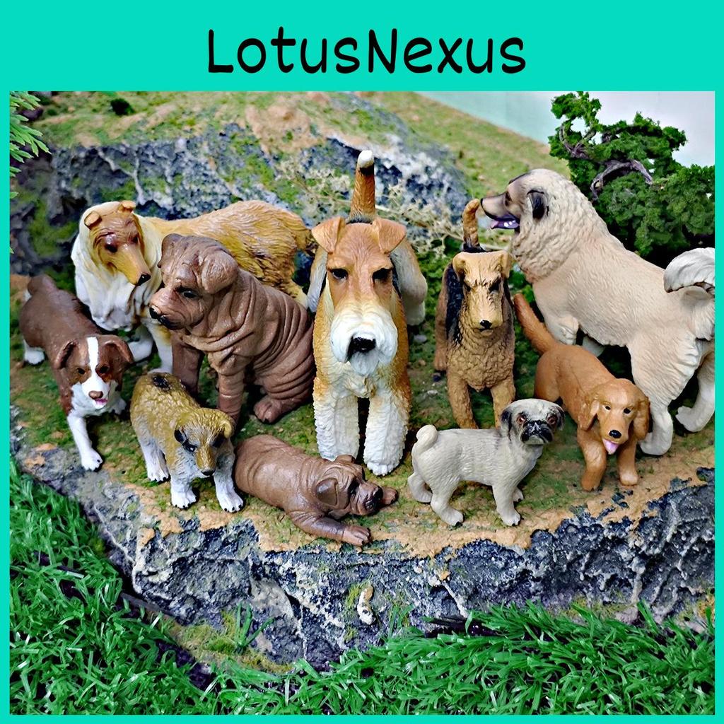 Model Simulated Pet Dog Plastic Sculpture Childrens Toy Desktop Decoration