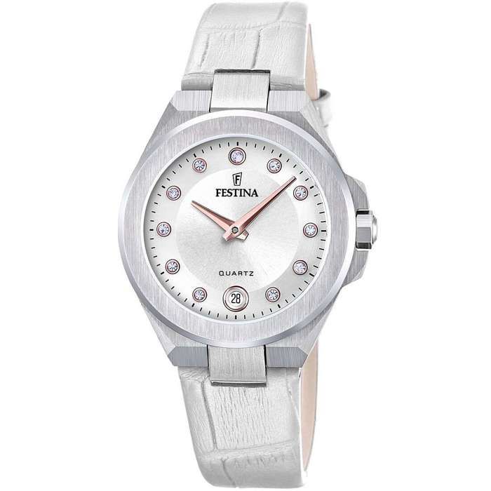 Montre Femme - F20701/1 - Acier Inoxydable - Étanchéité 5 ATM - Cadran Argent - Affichage Analogique