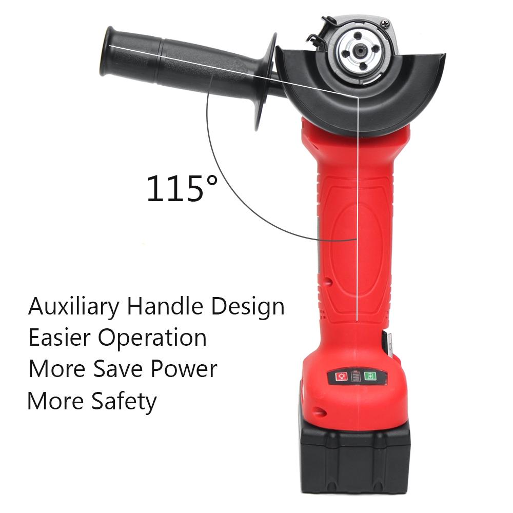 48V 100mm Electric Angle Grinder Cordless Cutting Tool Rechargeable 8800mA Battery 11000r/min Multi-function Angle Grinder Kit